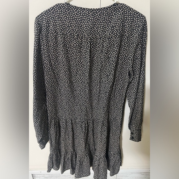 LA VIE Rebecca Taylor Black NOUVELLE DOT PRINT DRESS Boho Women’s dress size M - Picture 10 of 10